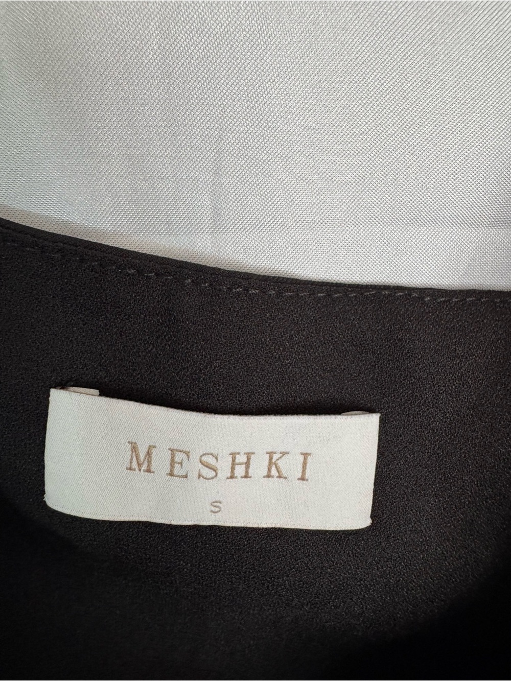 Meshki Black Asymmetric Ruffle Mini Dress Size Small - Picture 4 of 6
